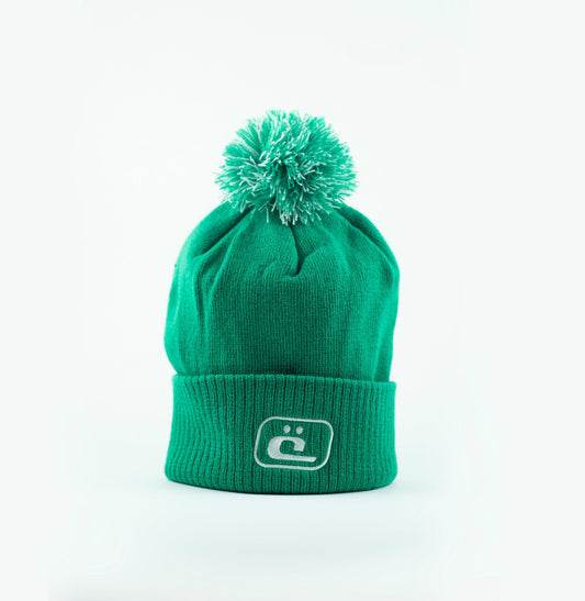 Bojtos sapka - gyűrött zöld/fehér